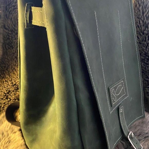 Full grain leather book bag main image 9